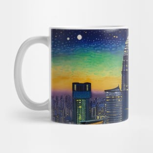 Malaysia, Petronas Twin Towers, impressionism Mug